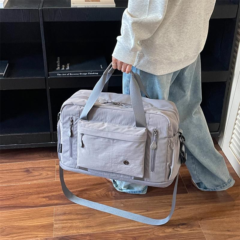 Large Capacity Nylon Duffel Bag for Women Men Lightweight Travel Tote Crossbody Shoulder