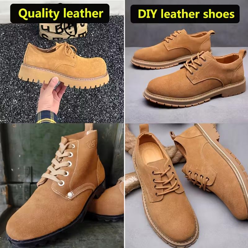 Flip over cowhide, genuine leather material, whole shoe material, handmade DIY leather goods, luggage, boots, hand-held bag, raw