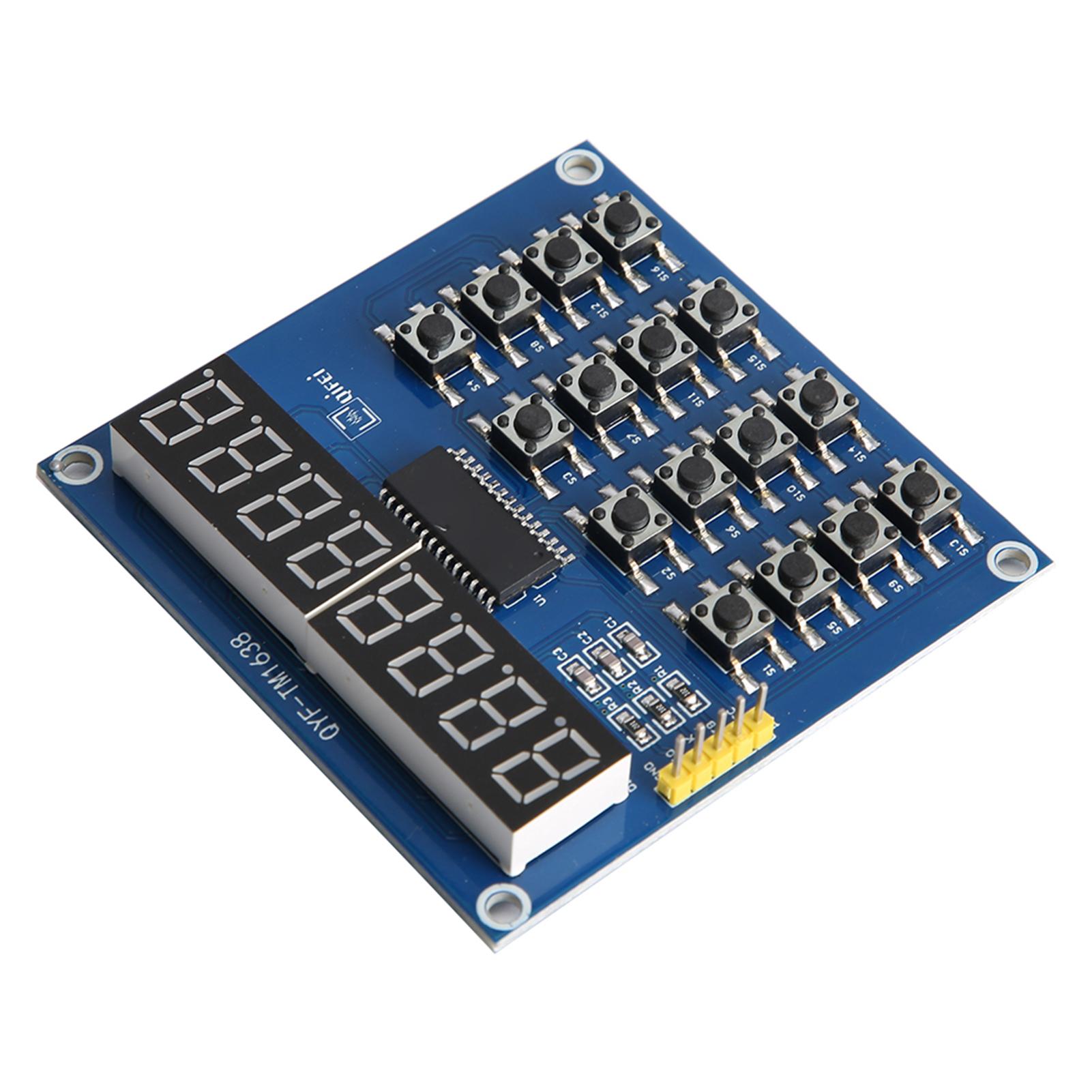 

TM1638 3-Wire MCU Control 8-bit LED 16 Keys Scaning Keyboard Module and Display Module для Arduino
