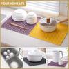 Non Slip Sink Drain Mat Hollow Faucet Drain Drying Pad New Silicone Sink Drying Mat  for Kitchen