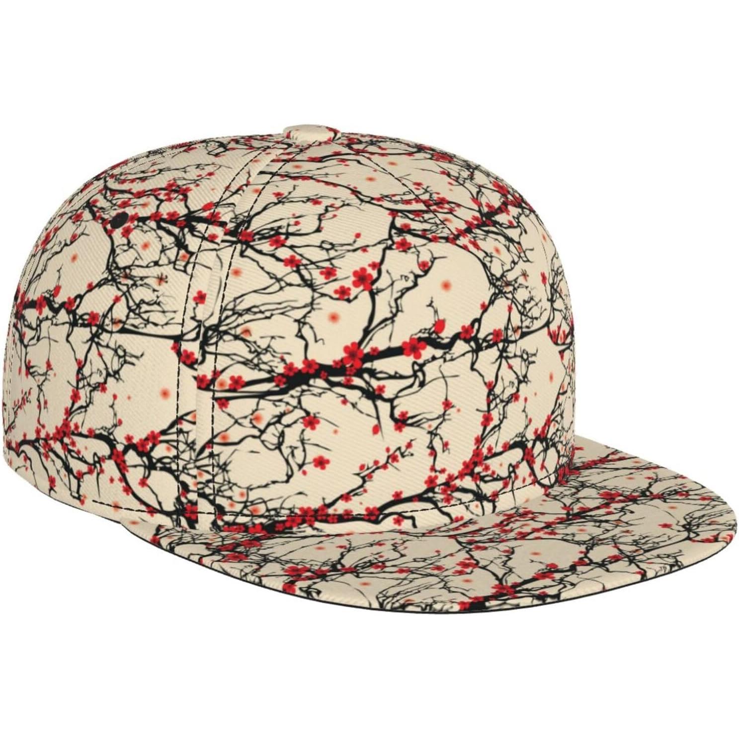 Freedom Outdoors Women's Floral Cherry Blossoms Pattern Baseball Cap For Men Adjustable Trucker Hat Snapback Sun Dad Cap Lightweight Unisex Cm