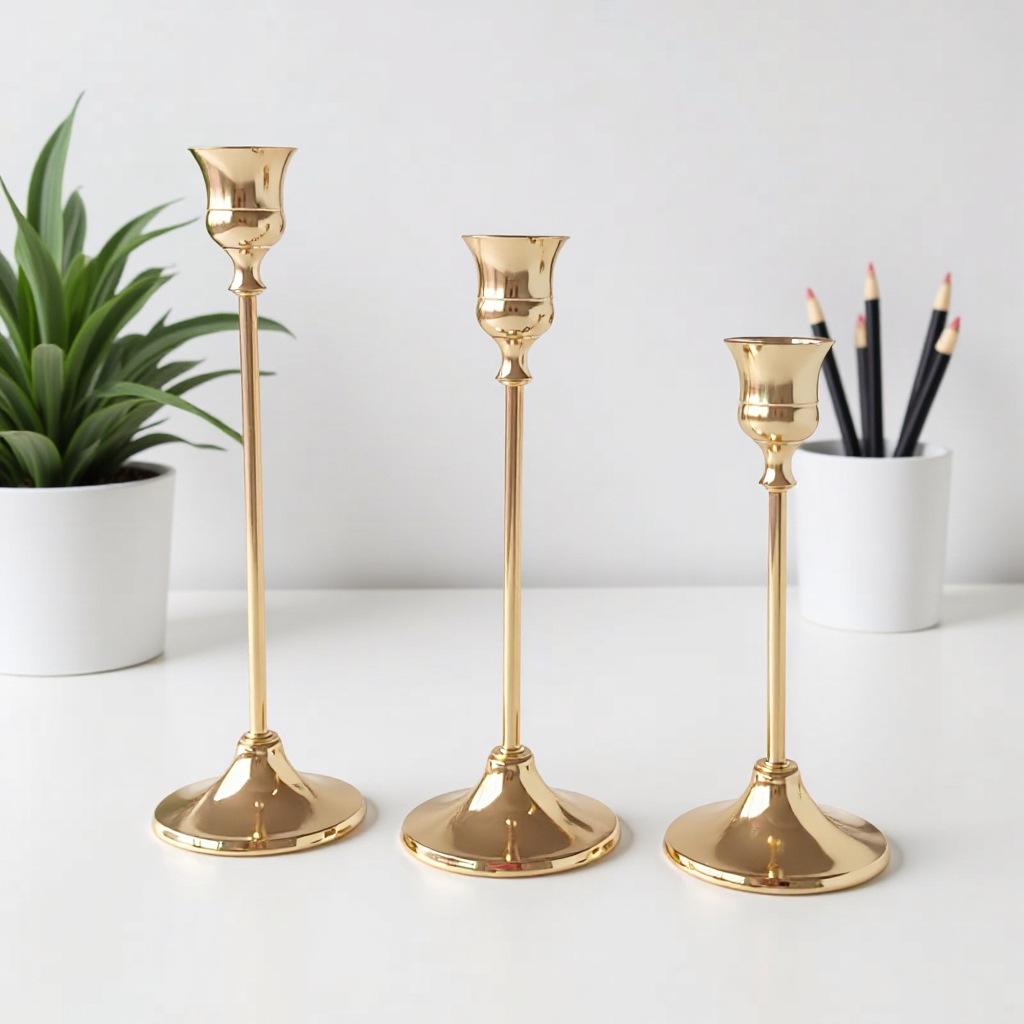 Europäischer minimalistischer Kerzenständer als Ornament für Candlelight-Dinner & Hochzeitsdeko