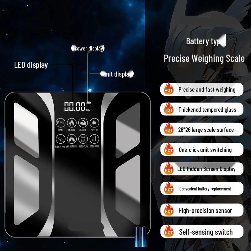 Mi Ling Smart Body Fat Scale with LED Display (CN version)