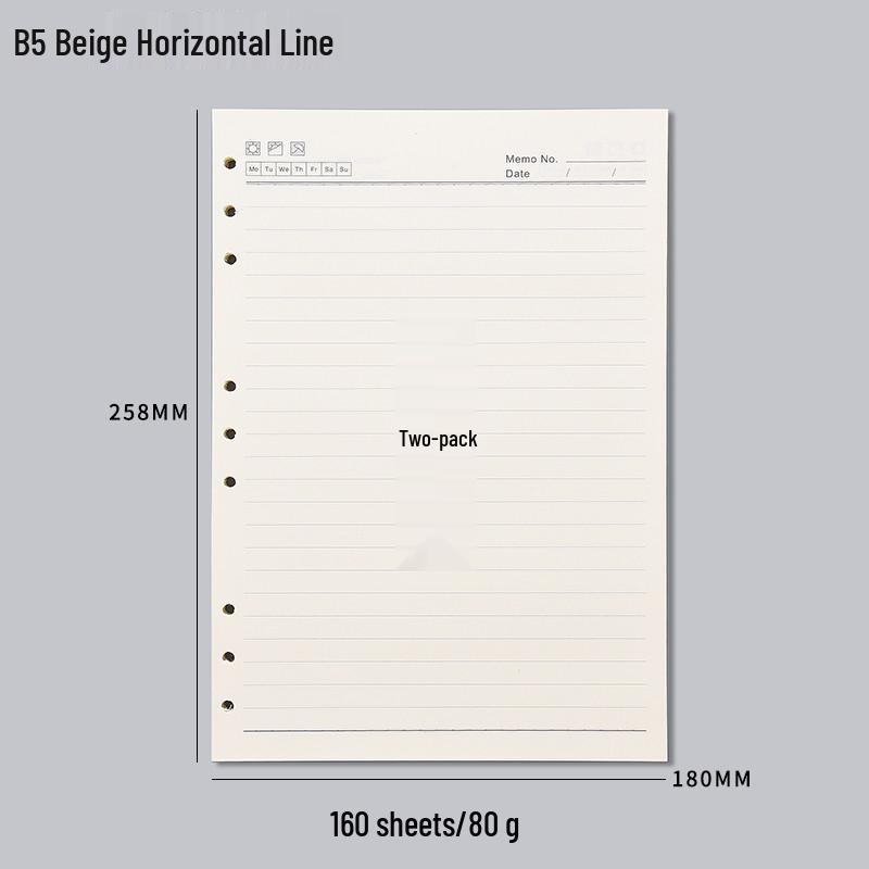 A5 Loose-Leaf Detachable Error Notebook with 6-Hole A4 Paper, Clip-On Shell, and A6 Inner Page Buckle Ring.