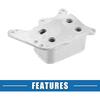 Automatic Engine Oil Cooler No.11427552687 Transmission Heat Exchanger Oil Cooler for Mini Cooper S Aluminum Silver Tone