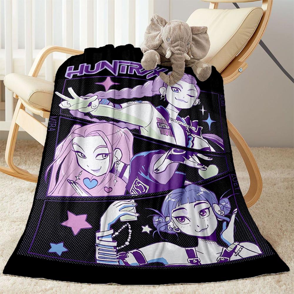 1pc K-pop Glow Blanket Comfortable Soft Lightweight Multi Purpose Blanket for Travel Camping Picnics Sofa Office Bedroom Perfect Gift for Friends