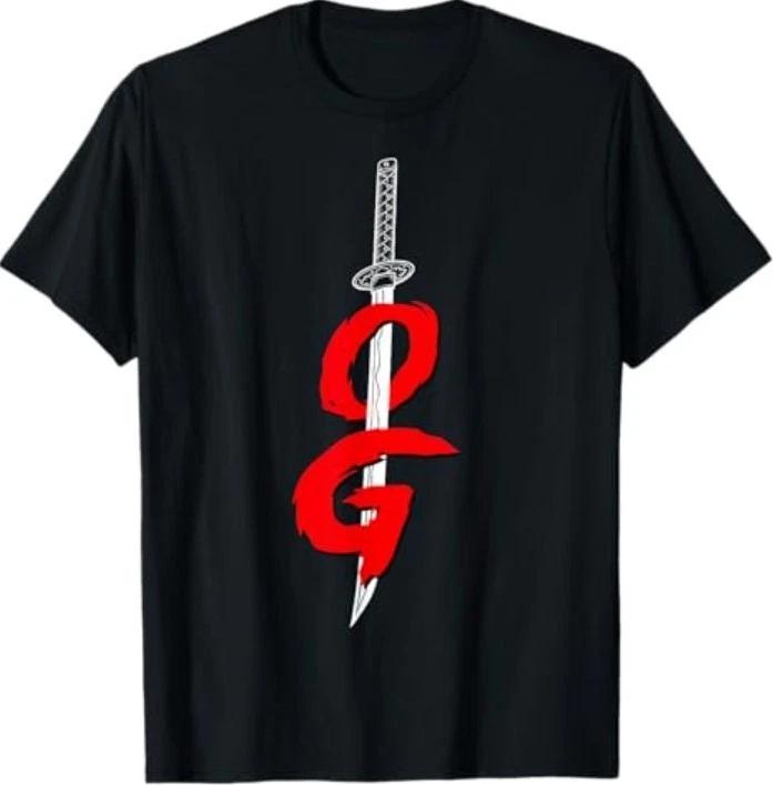 

OG Sword Graphic | Bold Red Brush Style Design T-Shirt L