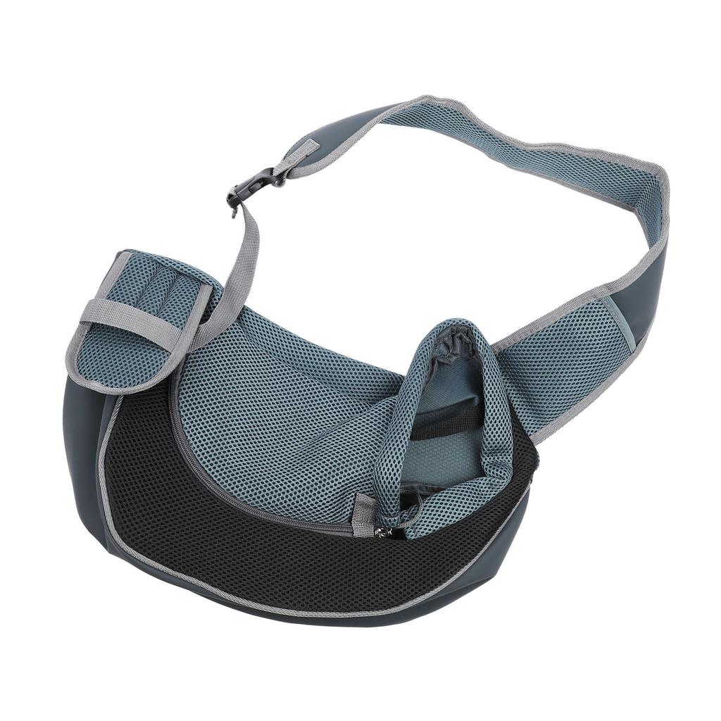 Pet Sling Breathable Mesh Portable Single Shoulder Bag Dog Carrier Sling for Outdoor Travel Black