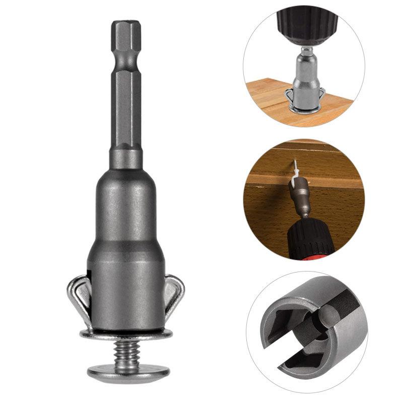 Culoare naturală, 65 mm, dubă cu fante, mâner hexagonal, cheie de șurubelniță electrică, cheie neagră cu gaură fluture, instrument