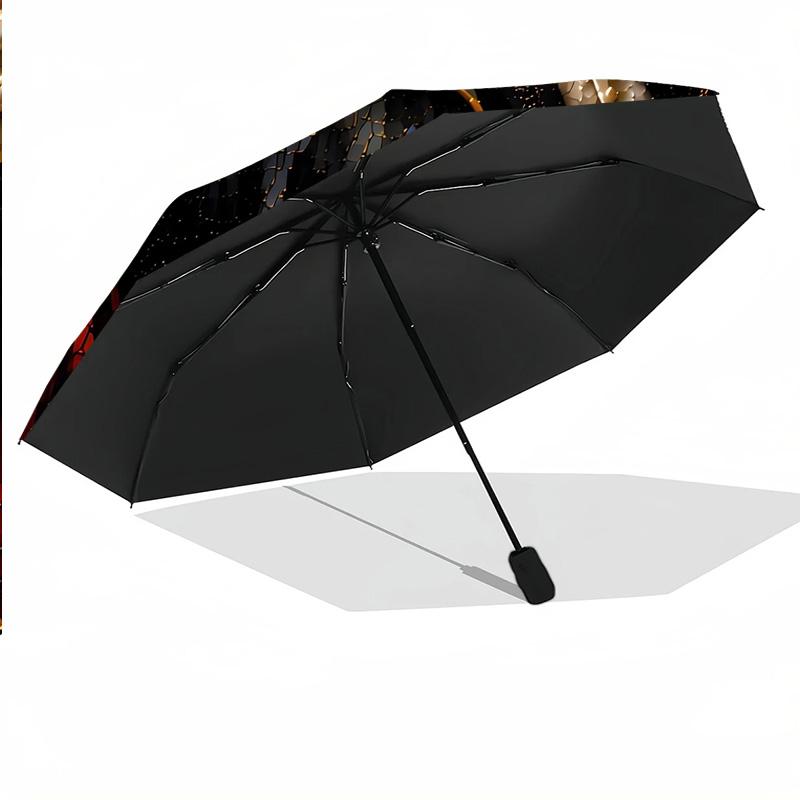 Parapluie Pliant Automatique Coupe-vent 8 Baleines Dracula Parasol Portable d'Extérieur