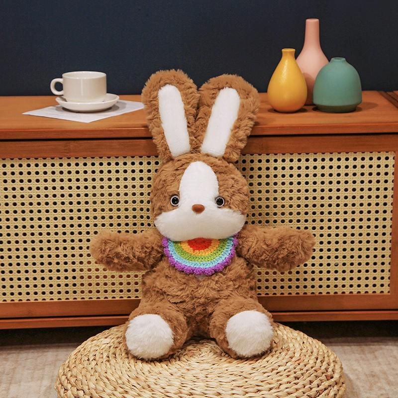 

35/45 см кролик нагрудник игрушки мультяшный декор супер мягкий креативный кролик кукла животное удобный подарок на день рождения для девочек и мальчиков домашний декор 35cm