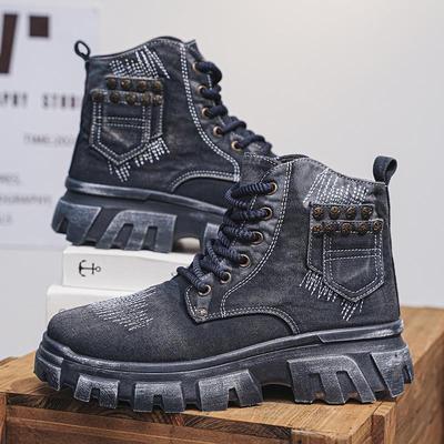Trend Cowboy Boots for Men Casual Platform Boots Men Retro Quality  Men Boots Flats Moccasins Shoes Handmade Shoes Boot