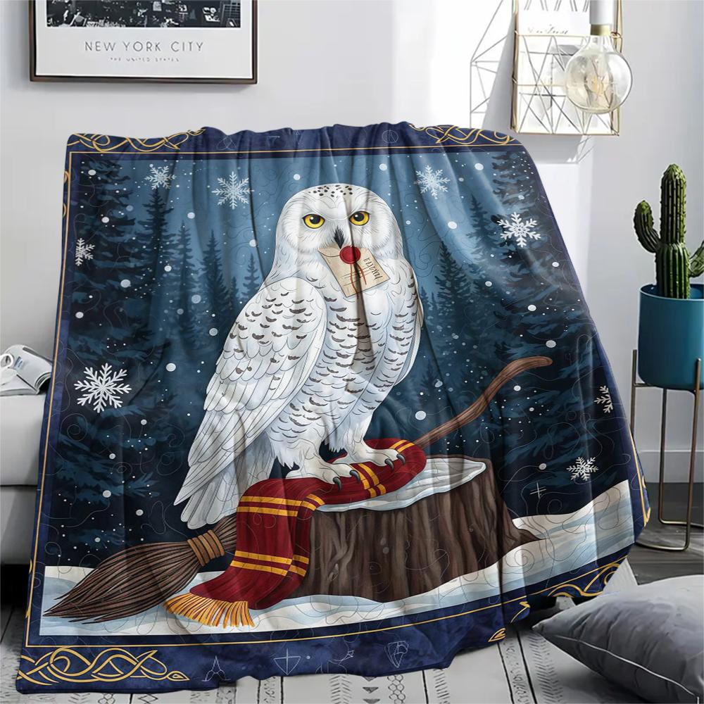 1 Peça Manta de Flanela com Estampa de Desenho Animado, Alta Qualidade Confortável para Todas as Estações, Decoração de Casa, Calor e Conforto, Perfeita para Presente de Natal Aniversário