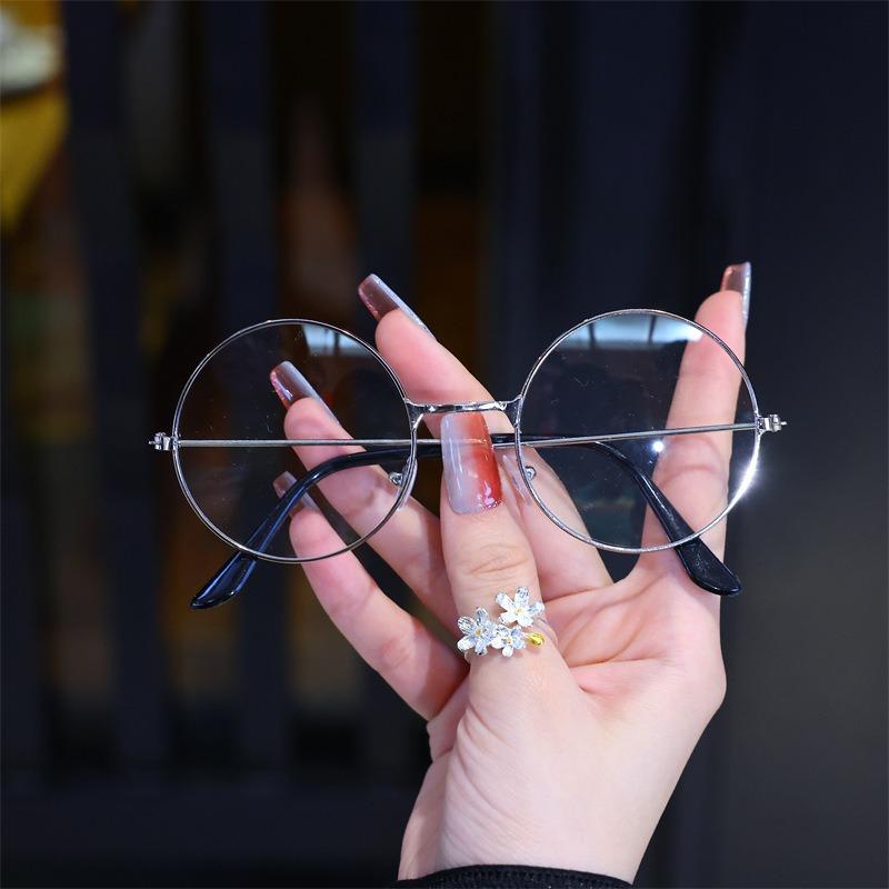 Blue Light Blocking Round Glasses Metal Frame Design Anti Radiation Protection for Office Work Stylish Eyewear