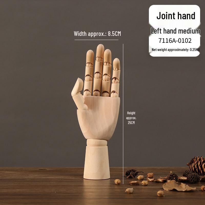 Nordic Style Handmade Wooden Jointed Model Figure Ornament