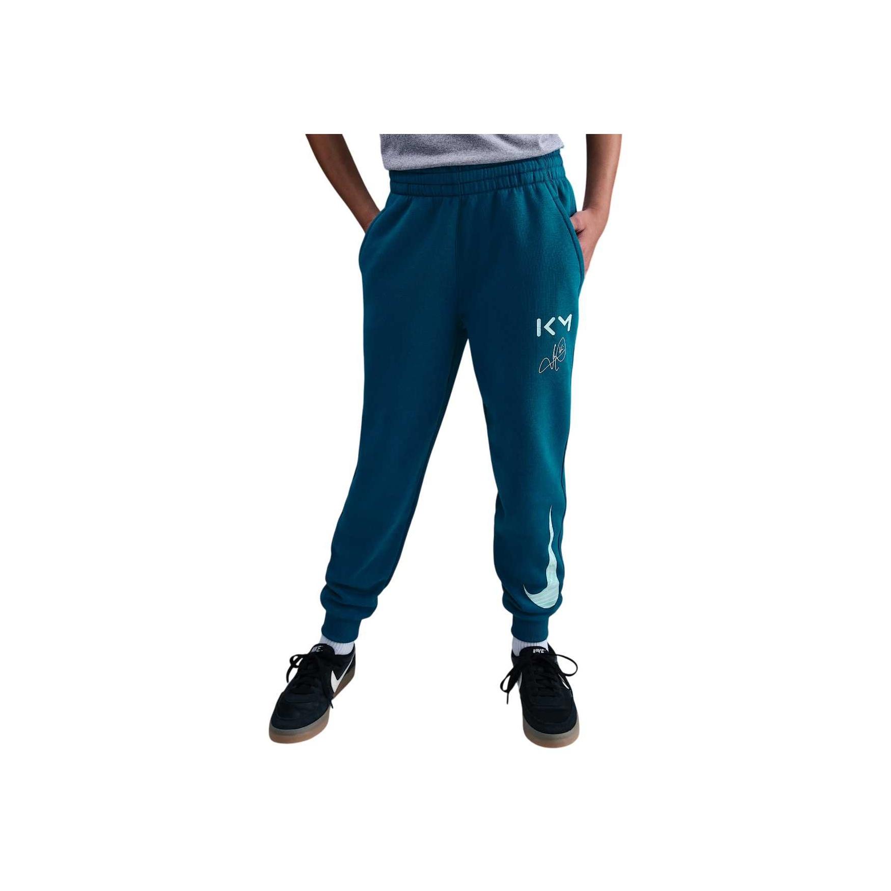Nike Kids  Knit Sports Pants FW25 Kylian Mbappe Fleece Print Fitted Cuff Kids pants II1506-301 M