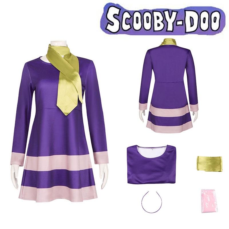 Scooby-doo Dog Cosplay Costume For Women Wilma Dress Halloween Cosplay Dress