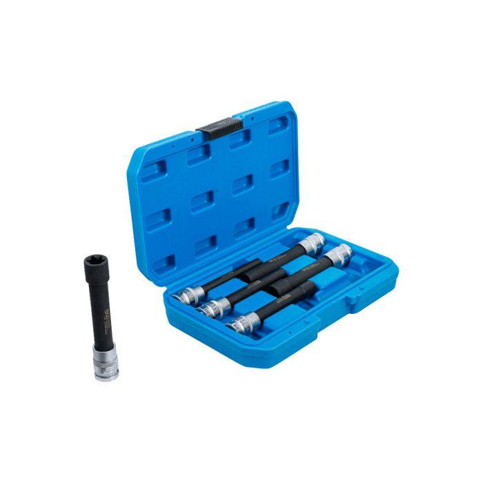 Jeu de douilles - BGS TECHNIC - E10 à E20 - Extra longues 12,5 mm - 6 pièces - Longueur 140 mm