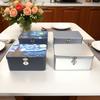 Children's Password Lock Storage Tin Box - Metal Iron Flip-Top Square Container