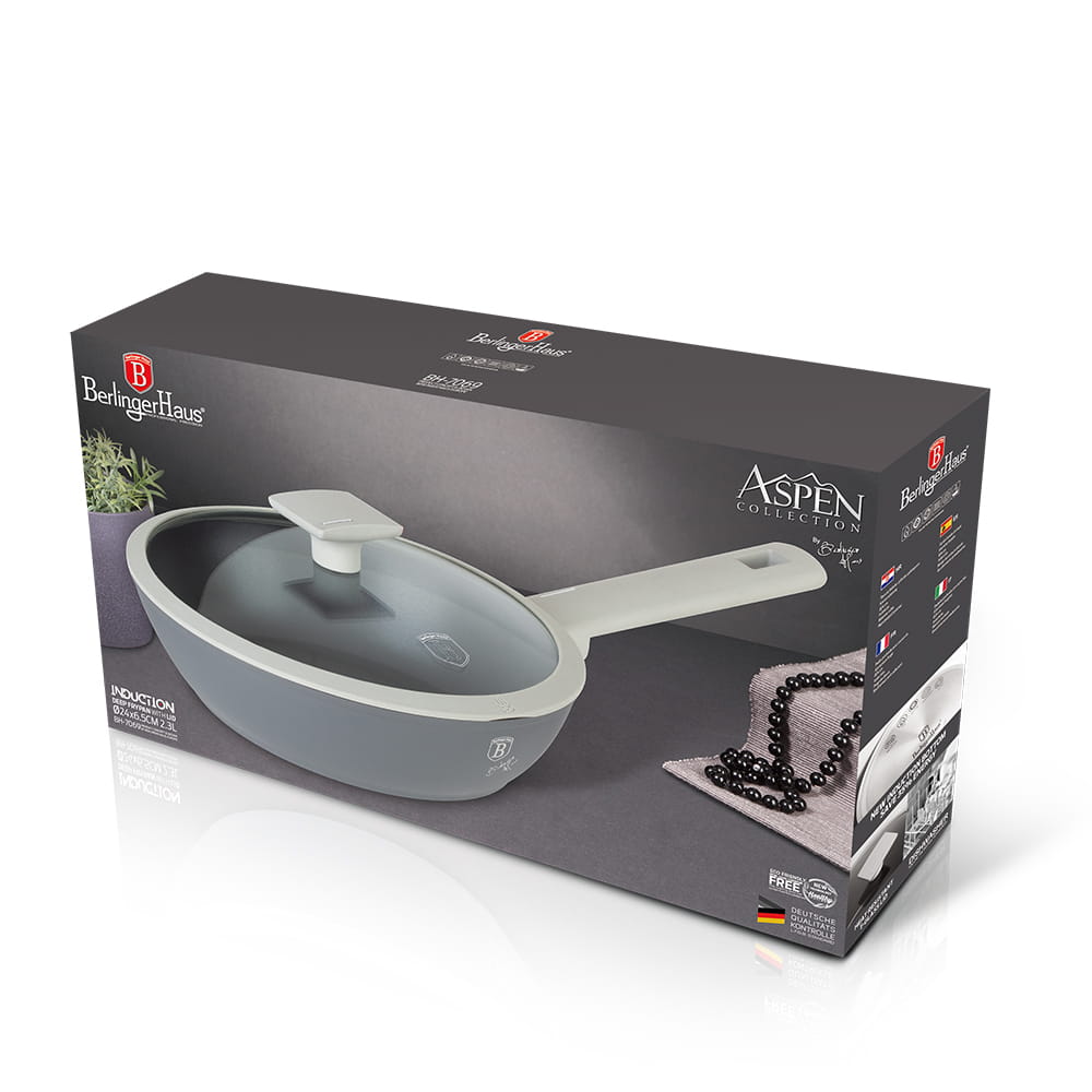 Patelnia Głęboka Tytanowa 24cm BERLINGER HAUS Aspen BH-7069