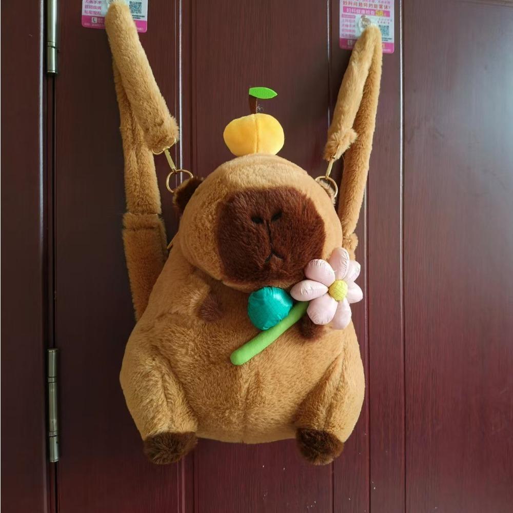 Capybara Kapibara Plush Backpack Cute Girl Student Children Plush Doll Gift