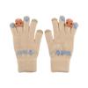 Cute Touch Screen Knitted Warm Gloves for Women In Winter Plus Velvet Thickening for Students Riding In Winter New Cold and Windproof
