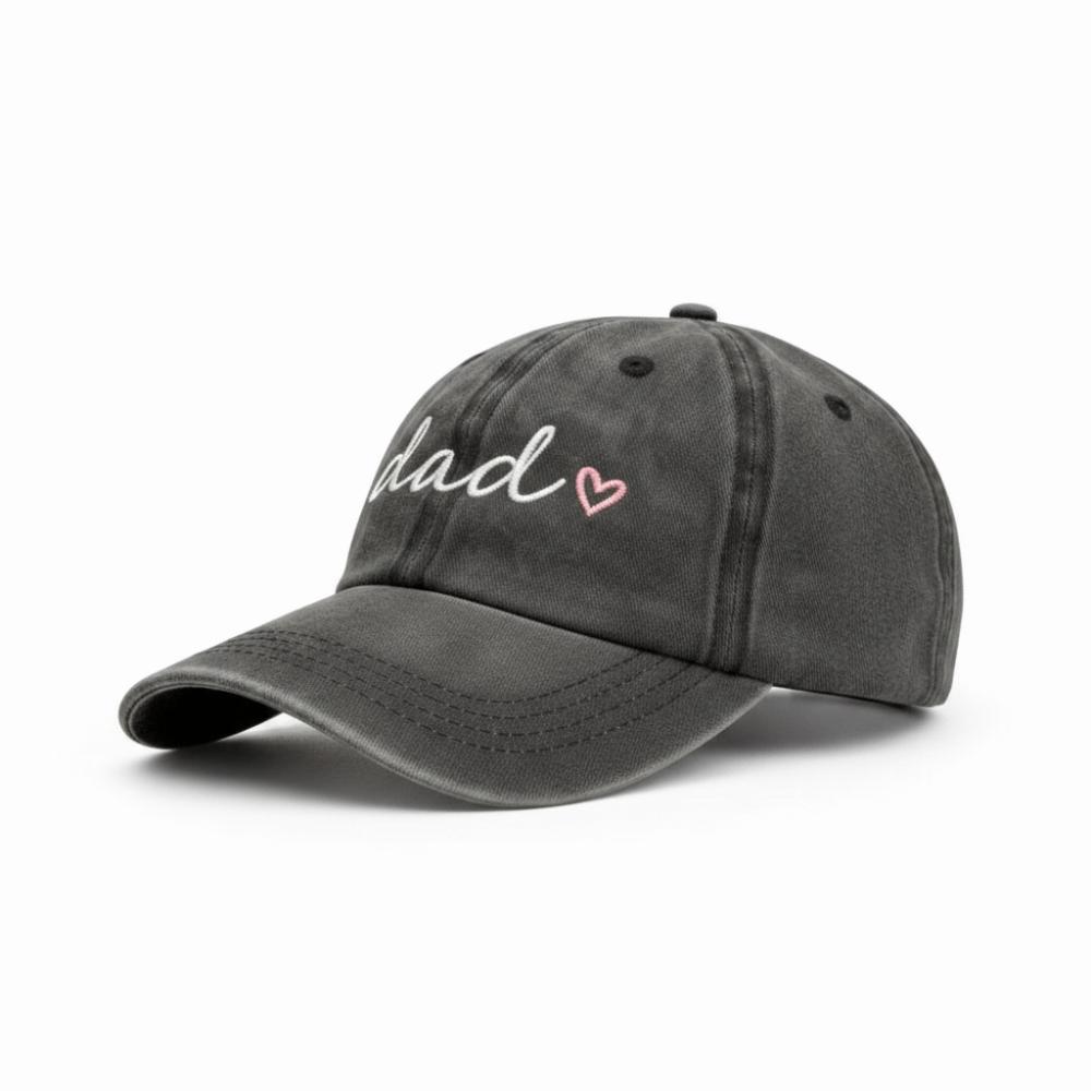 Washed Cotton Dad Mama Mini Love Caps Vintage Adjustable Embroidery Baseball Cap Breathable Parent-Unisex Baseball Hats Gifts