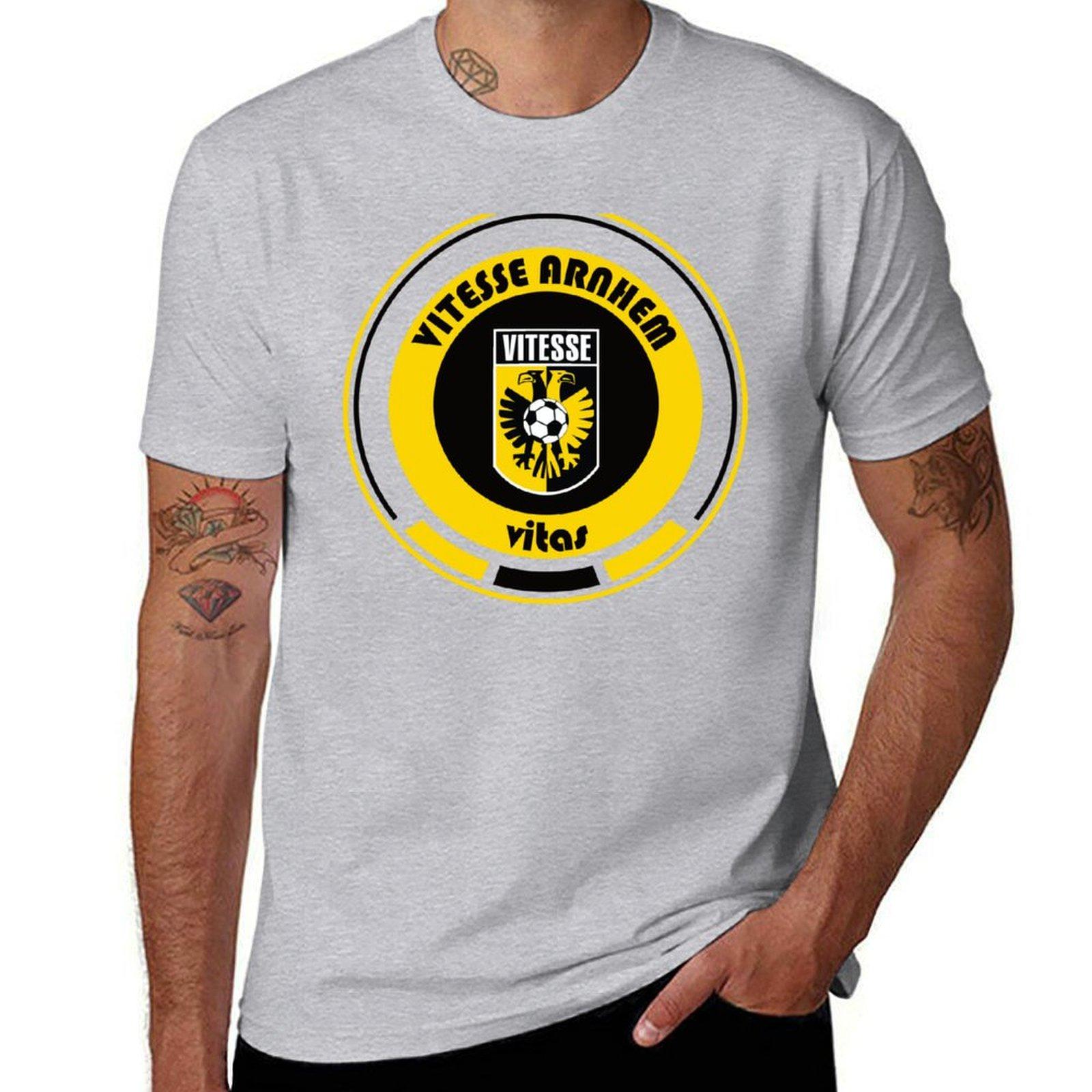 BenberFashion Eredivisie Team Vitesse Arnhem T-shirt grappig sneldrogend grote maten Korte mouw T-shirt heren XL