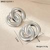 GEMCHIC Women's Stainless Steel Geometric Earrings Gold Silver Fashion Statement Studs