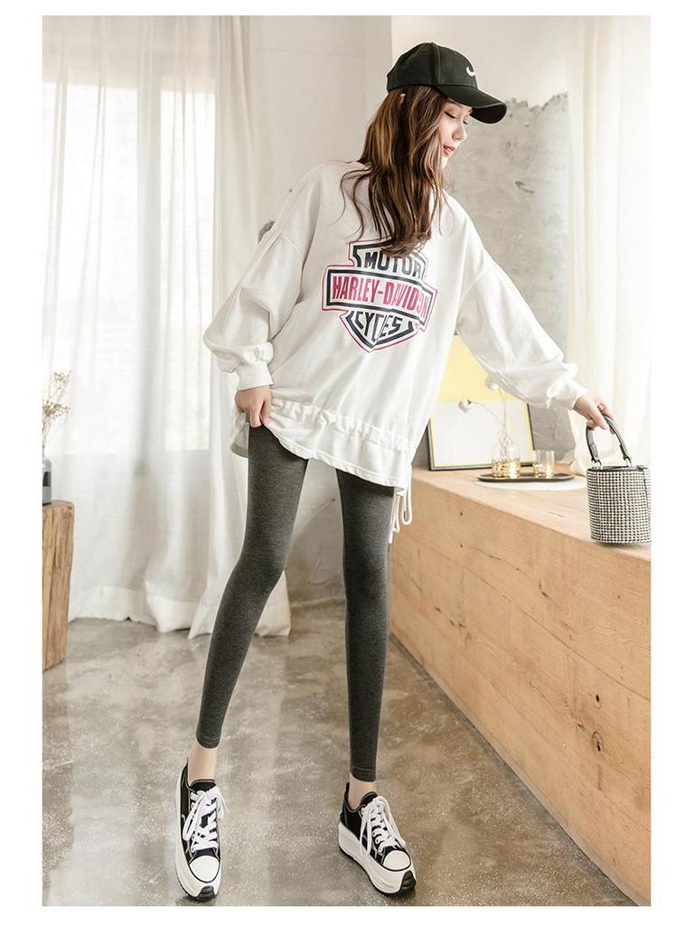 Women's High Waist Slimming Modal Leggings - Thin, Elastic, Plus Size, 9-Point Length for Spring and Autumn