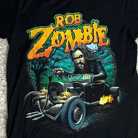 Новая черная unisex футболка с коротким рукавом Rob Zombie Клоун S-5XL XXXL