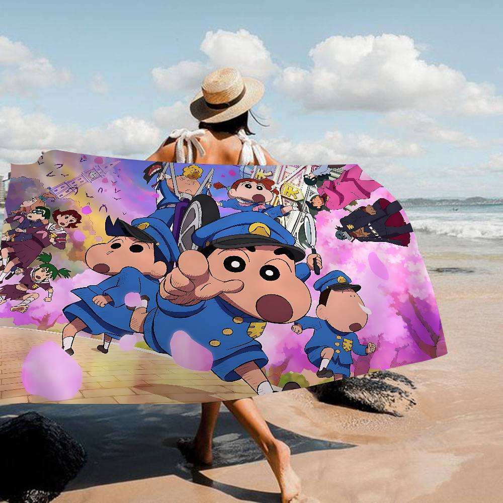 Cartoon S-Shin-chans C-Crayon Microfiber Beach Towel Absorbent Quick Dry Soft Yoga Swimming Resort Mountain Climbing Towel