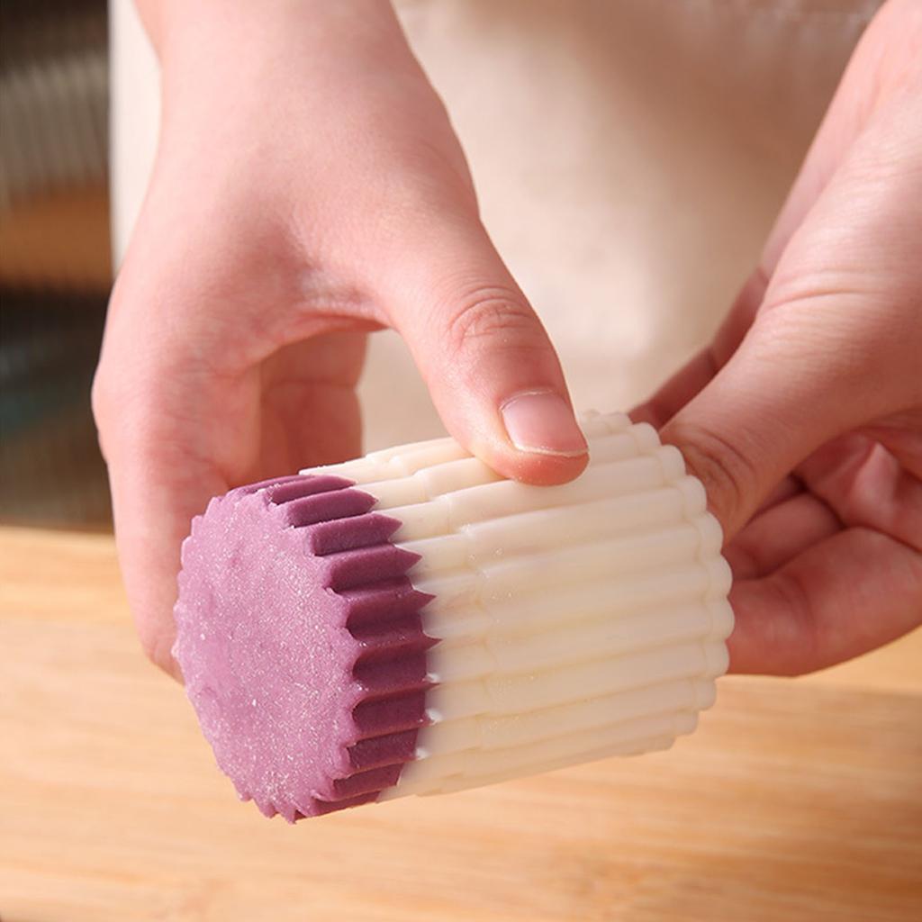 2-in-1 Cookie Stamp Sunflower Mooncake Press with Baking Cups Pastry Tool
