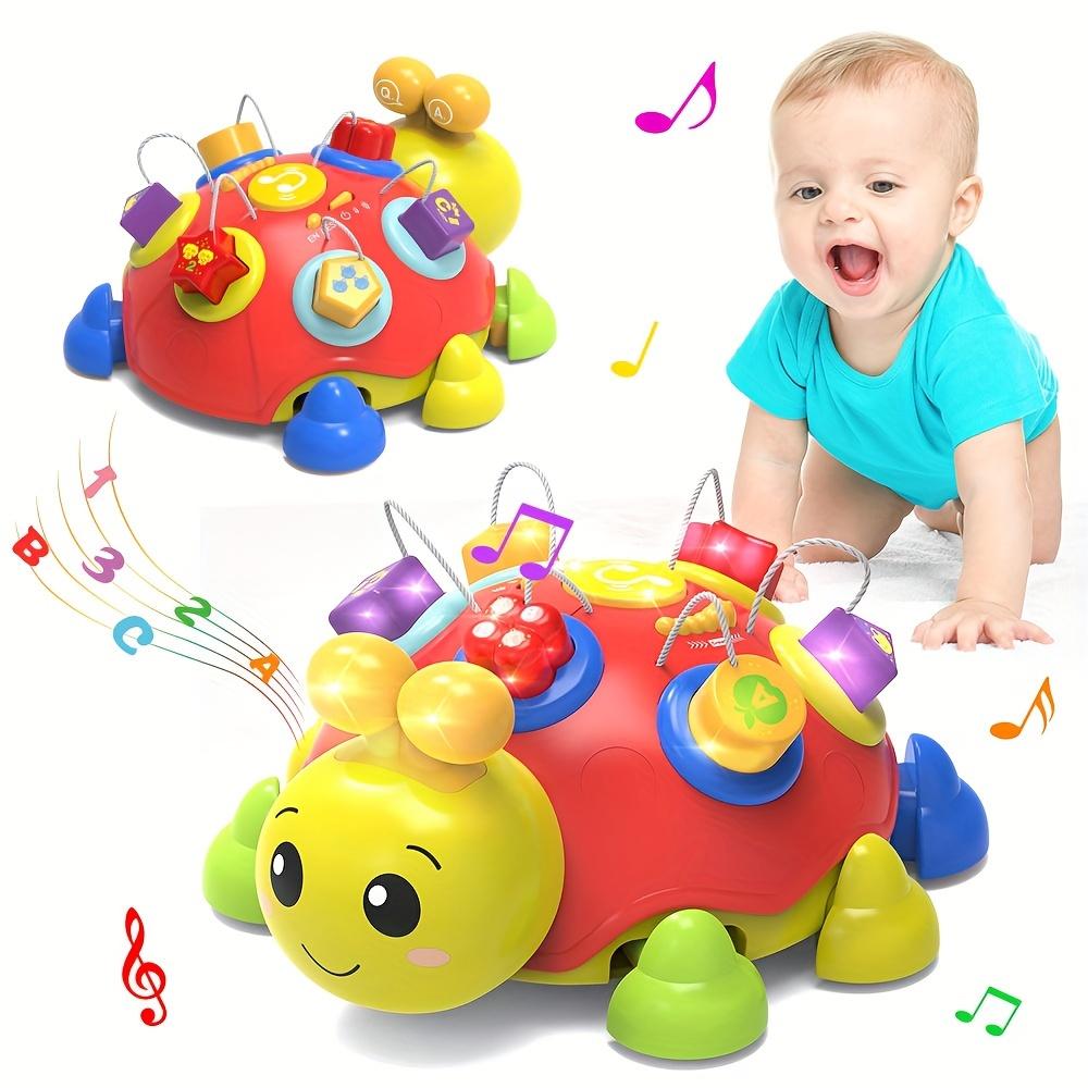 Early Educational Learning Toys,Baby Musical Ladybug Crawling Bilingual Toys With Light-up Music,Baby Toys ,Newborn Boys Girls (Red),Infant Gift Toys