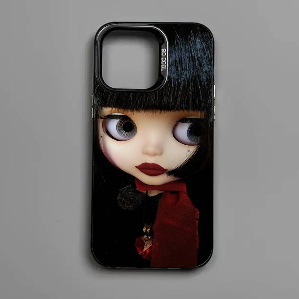 Dark Cute Girl Doll Phone Case For IPhone 17 16 15 14 13 Pro 12 11 Pro Max PLUS Color Back Cover
