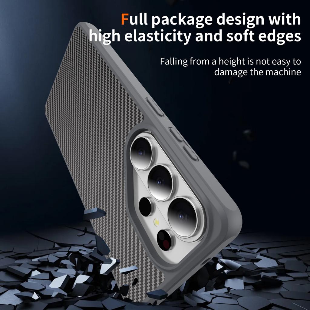 Funda Case for Samsung Galaxy S26 Ultra S25 Plus S23 S24 Ultra Drop Protection Carbon Fiber Matte Feeling Covers