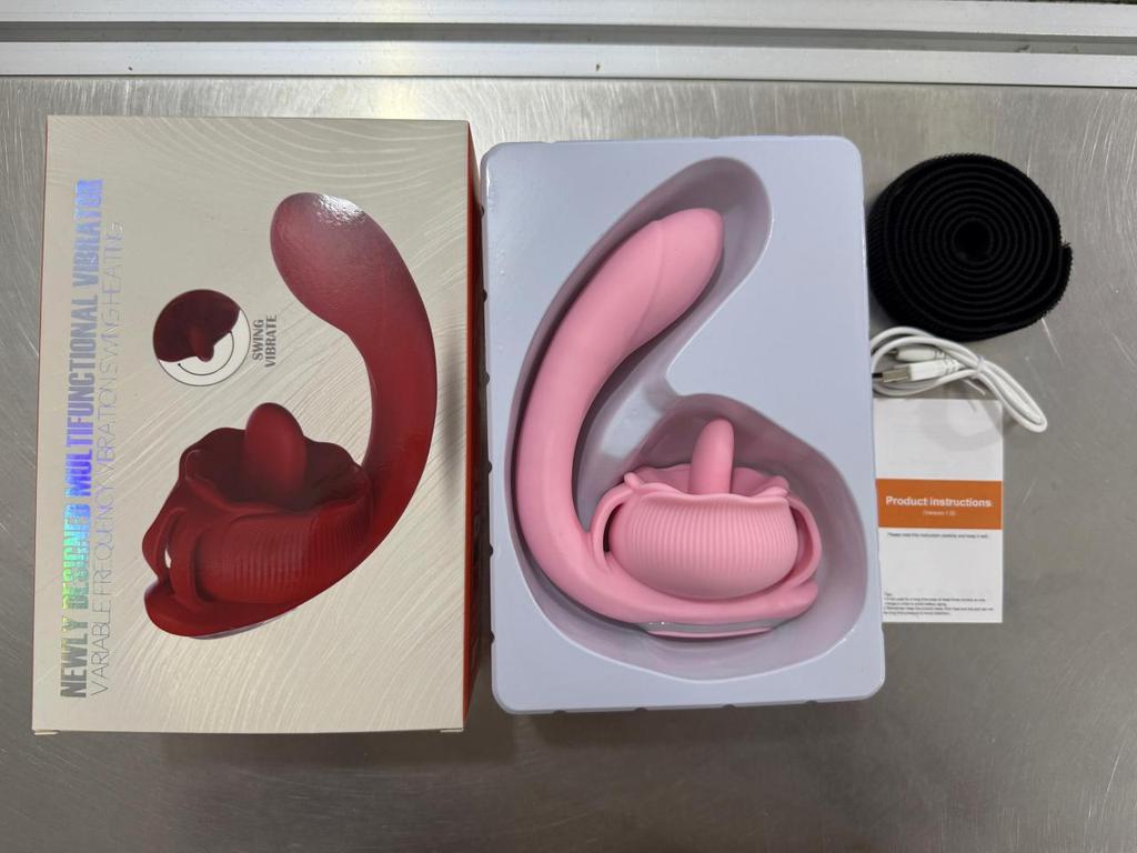 Vibrator Chuchen Aila Încălzit cu Telecomandă și Limbă Telescopică, cu Funcții de Sugere, Vibrații și Masaj