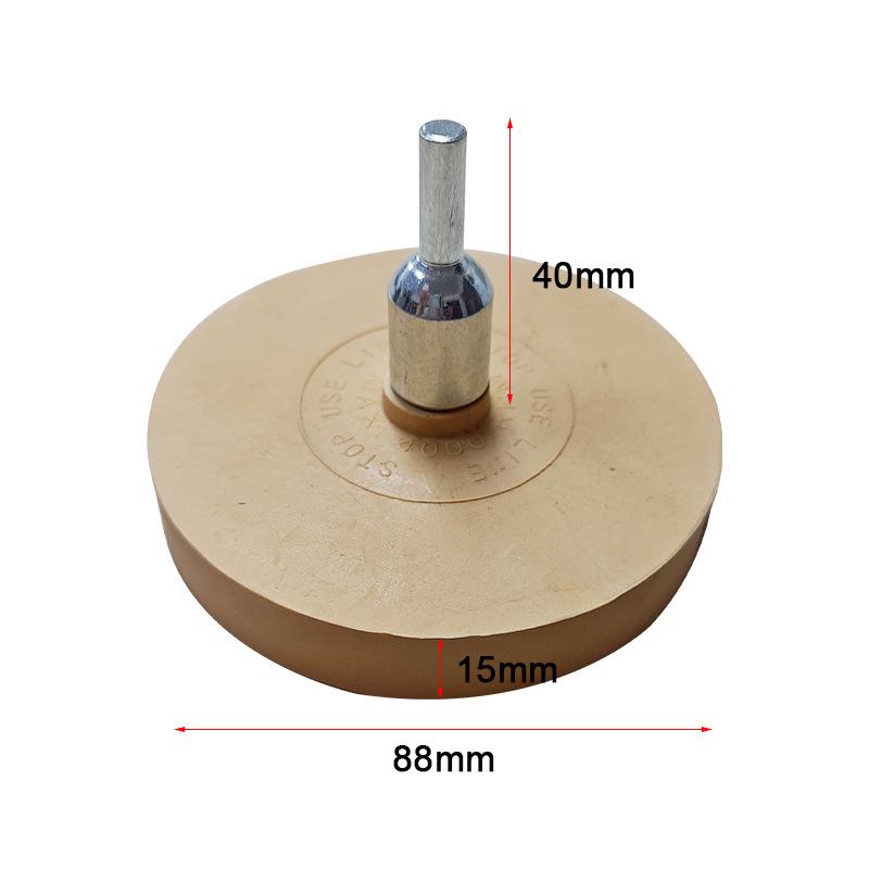 Pneumatic Deburring & Polishing Wheel - 3.5" & 4" Rubber Discs with Adhesive Sticker for Cars