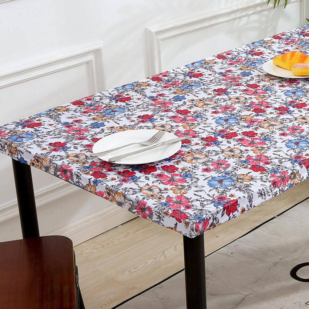 183x76cm Tischdecke, Bedruckte Tischdecke Knitterfest Farbecht Elastischer Rand Tischdecken Waschbar