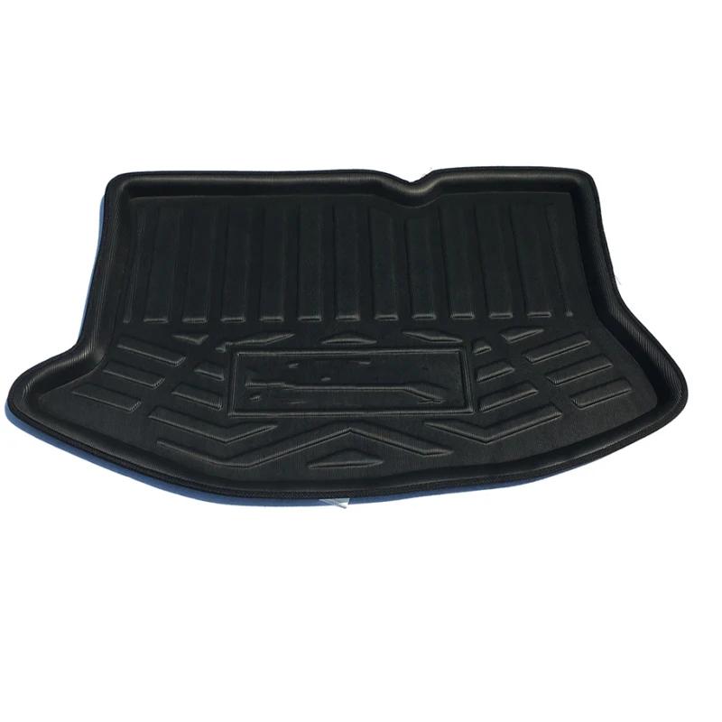 Car Rear Trunk Mat for Ford Fiesta Mk7 Hatchback 2009~2017 Luggage Liner Tray Waterproof Protective Storage Pads Floor Pad Parts
