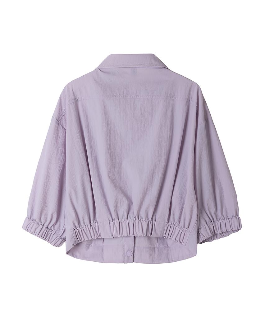 WHEN YOU MOVE Women'S Nylon Short Shirt Jacket Lavender