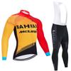 Men Women Cycling Long Sleeve Jersey Set Mountain Bike Racing Kit Pro Team Style