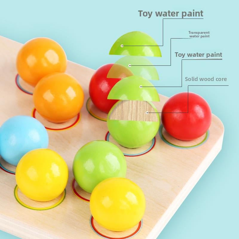 Wooden Multifunctional Arithmetic Clip Bead Learning Board Kid Puzzle Toy Set For Early Learning