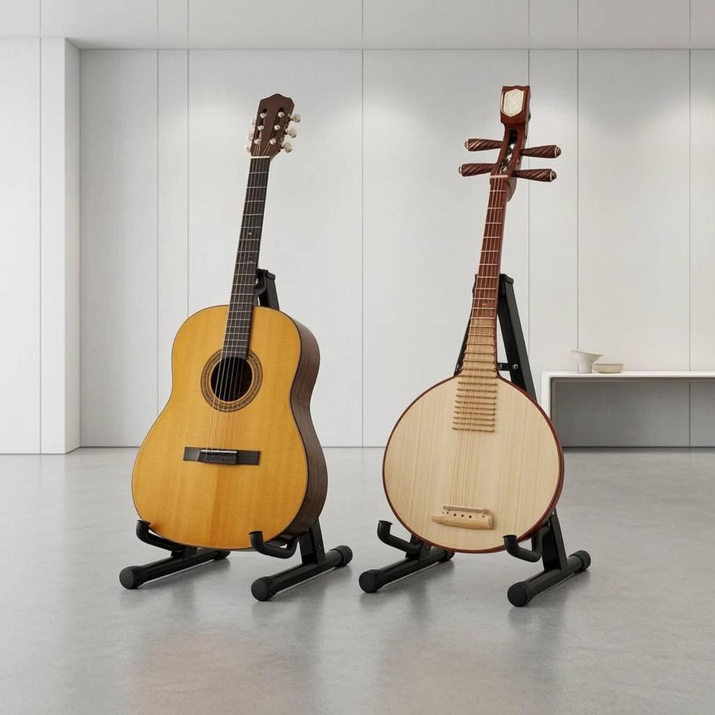 A-Shaped Guitar Stand Portable Folding Space-Saving Foldable