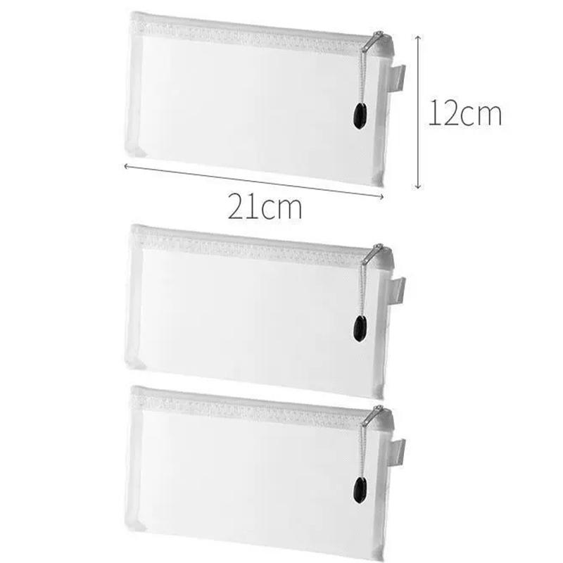 

Cosmetic Organization Bag 3pcs Mesh Zipper File Bag Waterproof Moisture Proof Zipper Folder Toy Storage Bag Storage Tools