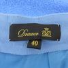 DRAWER Drawer Wool X Nylon Tweed Flared Long Skirt for Women, Blue, Size 40, 6524-299-1595 Skirt 40 blueUsed