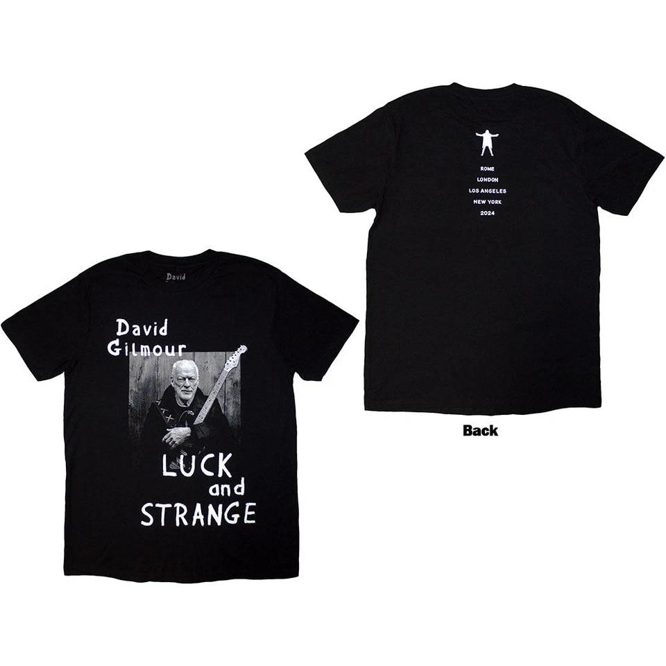 

David Gilmour T-Shirt: Luck & Strange Portrait (Black) (Back Print & Ex-Tour) OF L
