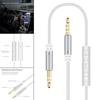 3.5mm Male AUX Cable Conversion Earphone Splitter Mic Auxiliary Speaker Extension Volume