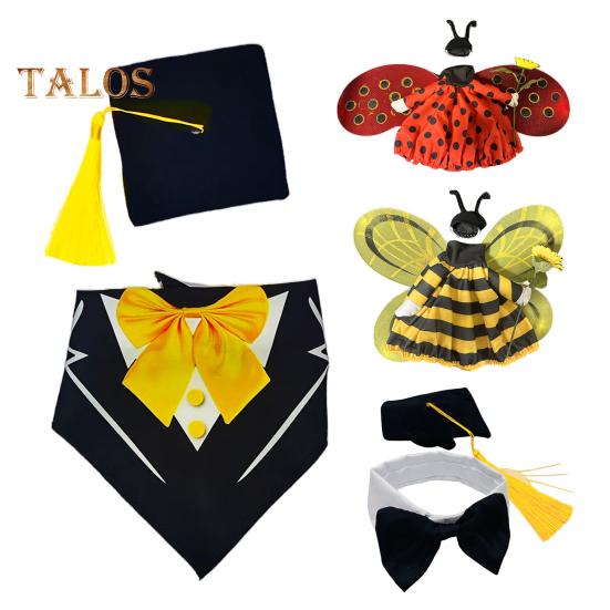 Easter Goose Outfit Graduation Bees Ladybug Clothes Set for Standard Lawn Goose 23" Spring Summer Happy Easter Bunny Porch Goose Sign Garden Home