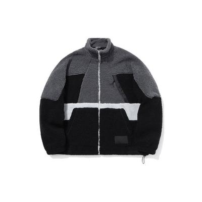 Badfive Color Block Stand Collar Jacket Men Jacket Gray AFDQ755-2